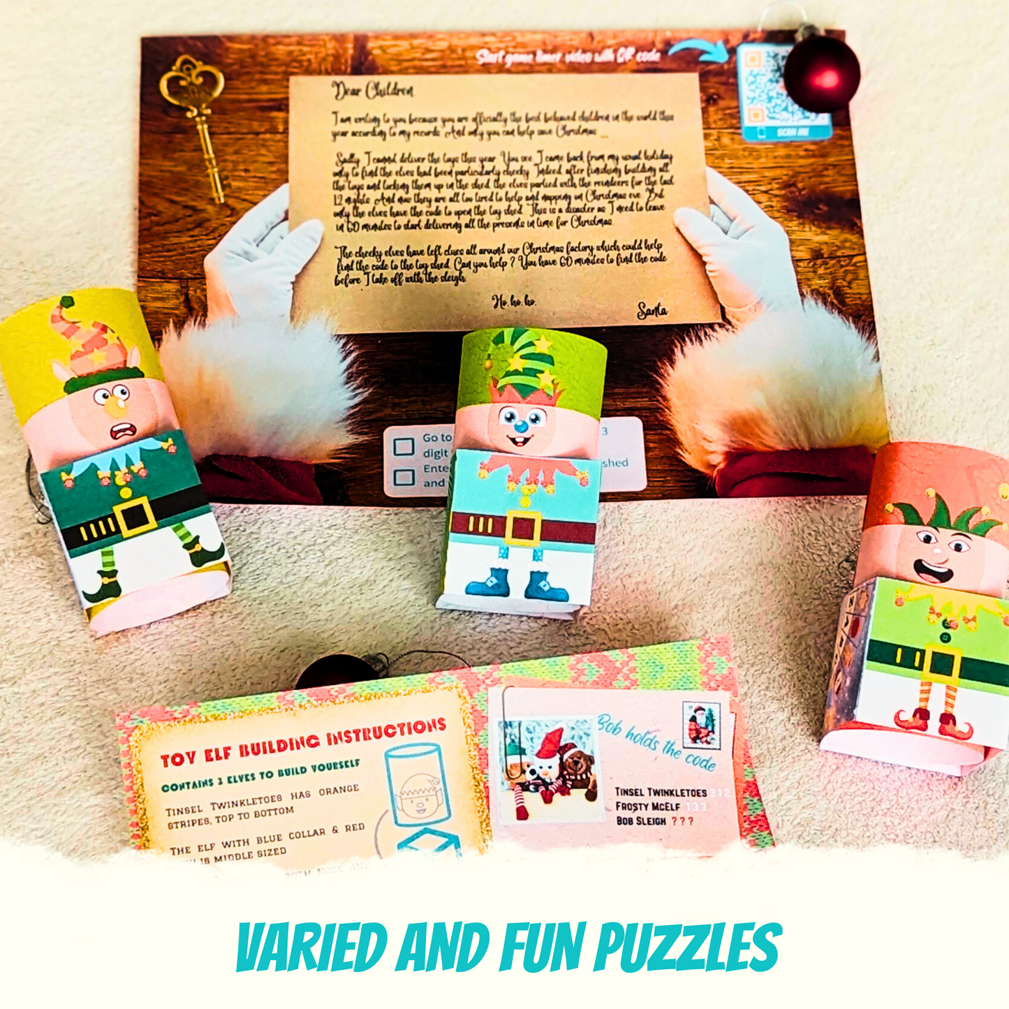 Christmas Escape Room for Kids at home : Great Christmas Escape a festive santa children game - elf puzzle