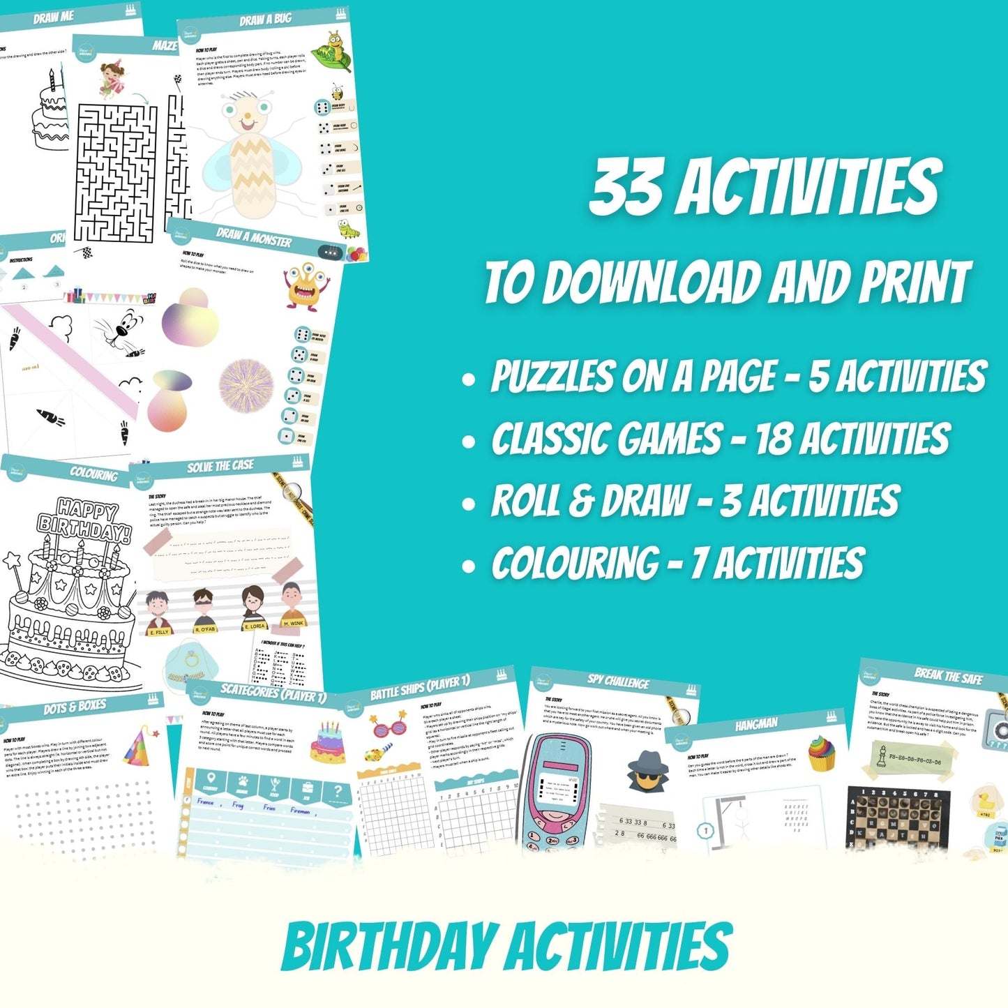 Escape Room for Kids at home : Birthday Xtra Fun - birthday content