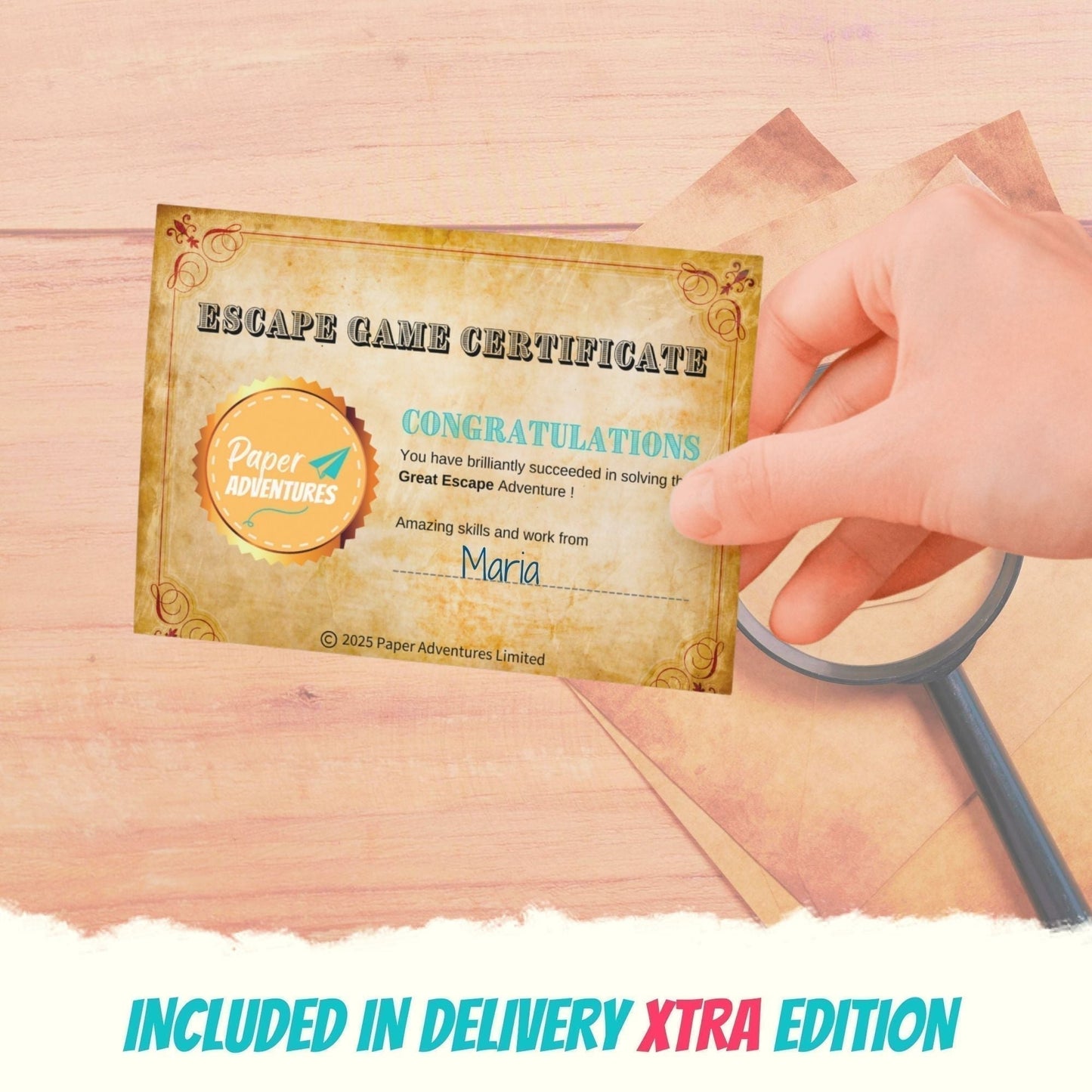 Escape Room for Kids at home : Case of Auntie's Manor is a detective mystery who-dunnitĀ birthday activity - certificates
