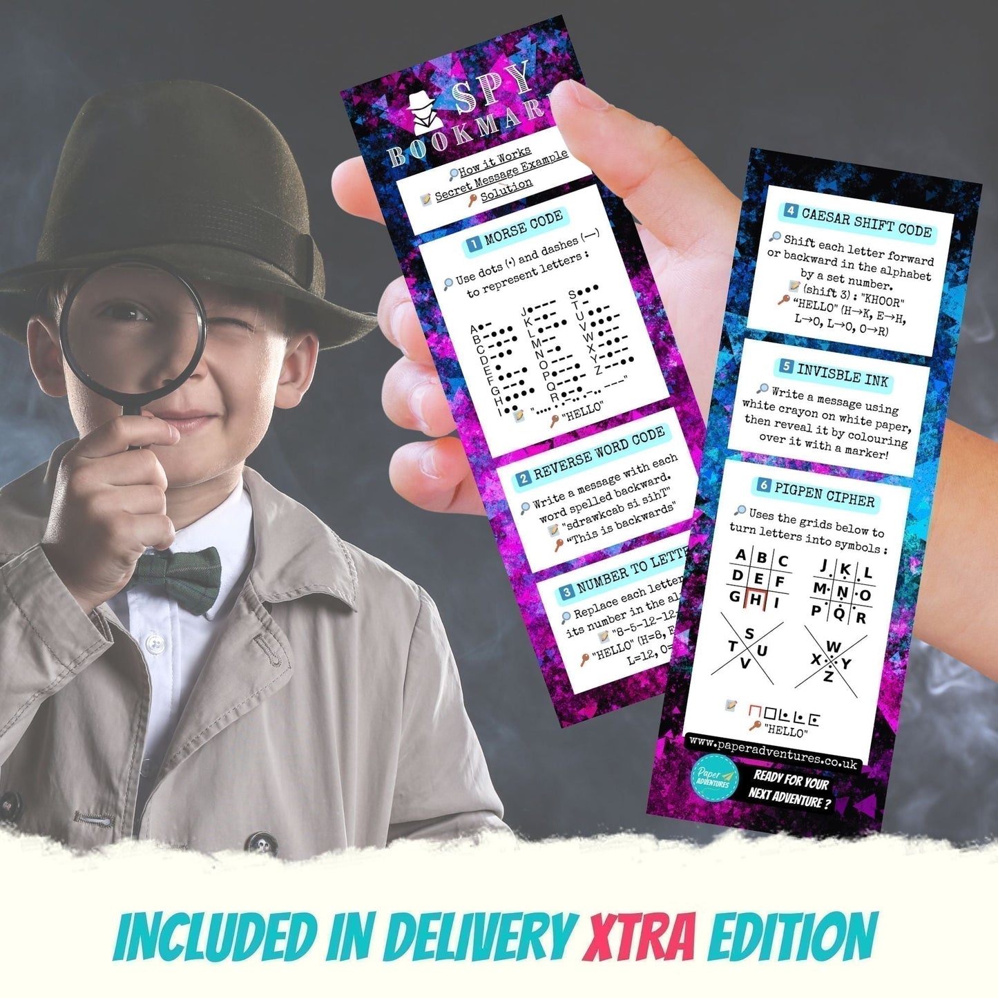 Escape Room for Kids at home : Great Halloween Escape Halloween children party game - detective bookmark