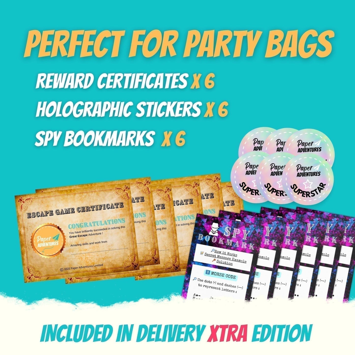 Escape Room for Kids at home : Great Halloween Escape Halloween children party game - delivery Xtra pack
