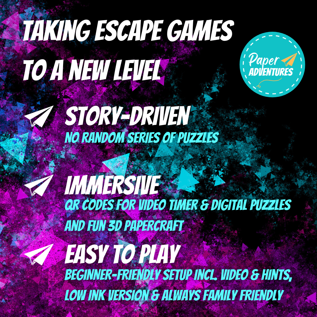 Escape Room for Kids at home : Great Space Escape Birthday galaxy children party game - benefits