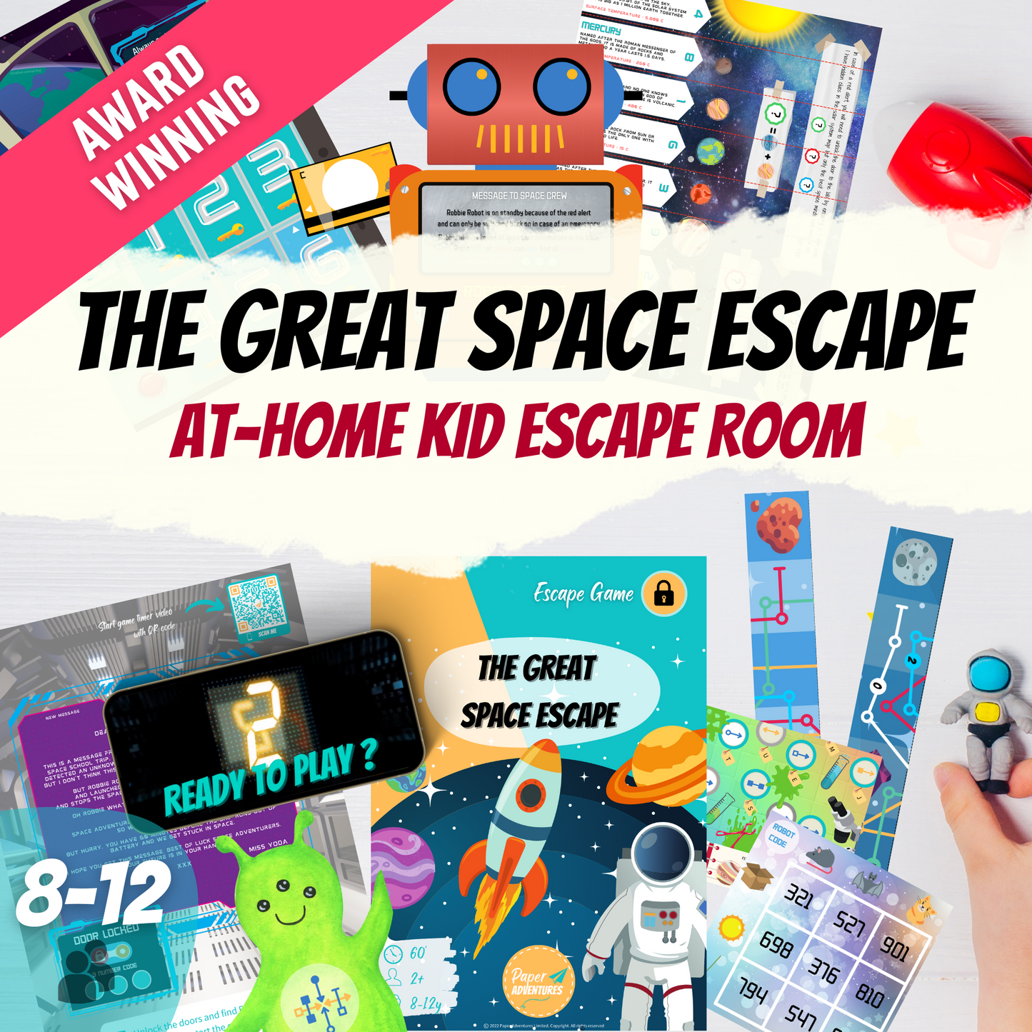 Escape Room for Kids at home : Great Space Escape Birthday galaxy children party game - cover