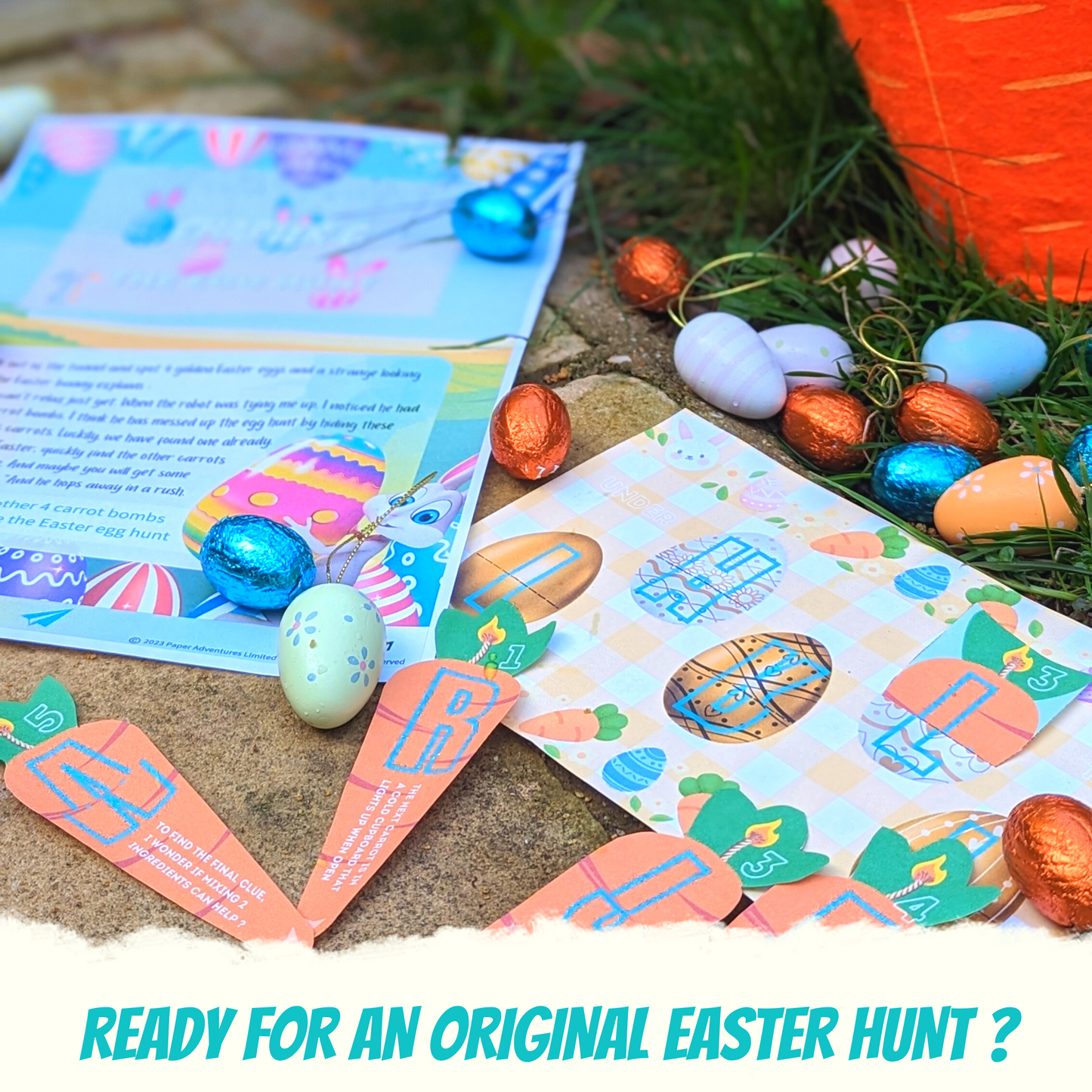 Easter Escape Room for Kids at home : Great Easter Escape an original children egg hunt - carrot puzzle