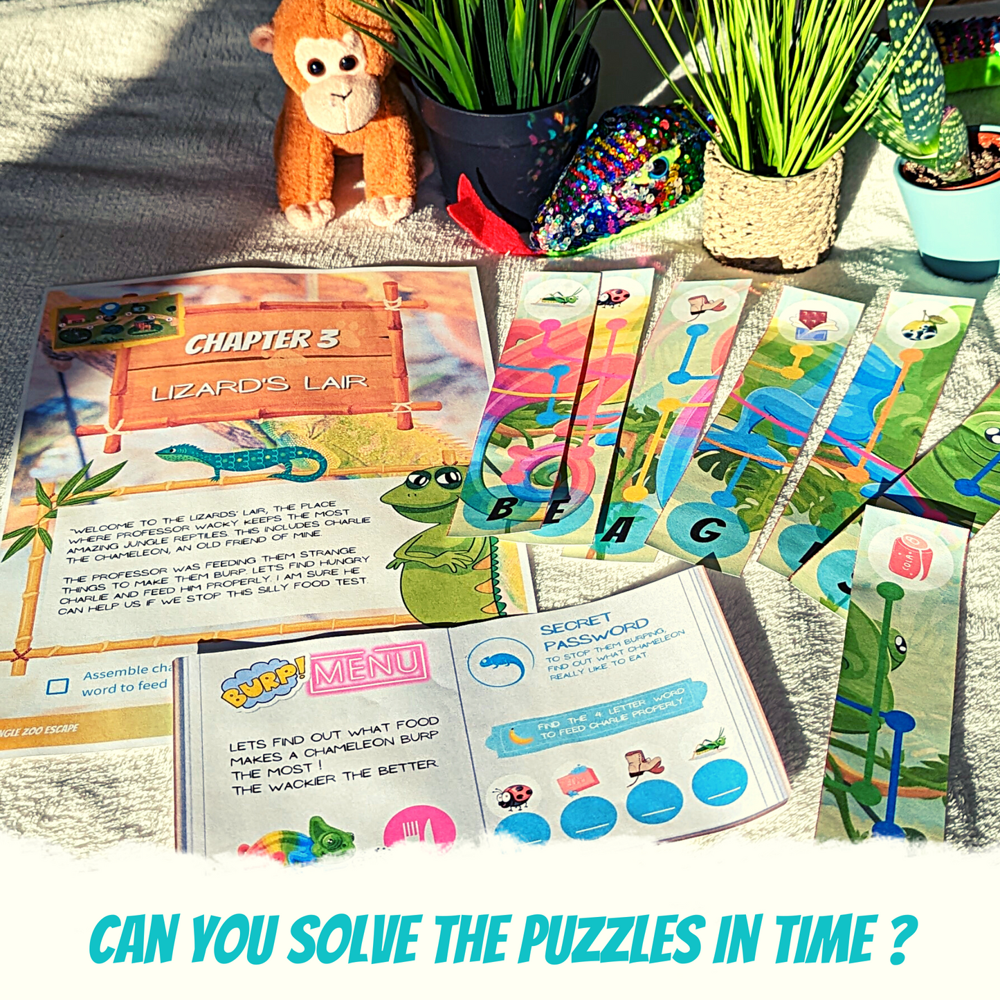 Escape Room for Kids at home : Great Jungle Escape children safari theme birthday game - jungle and monkey puzzle