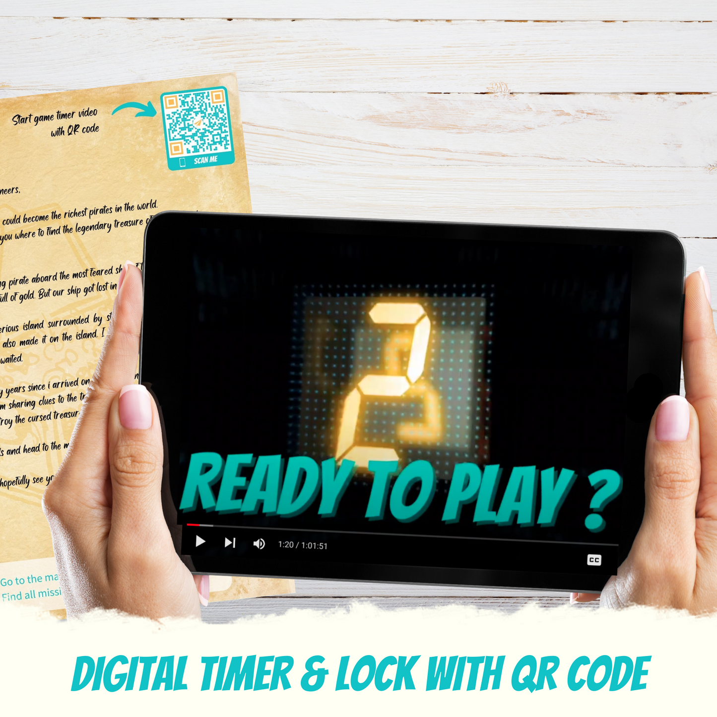Christmas Escape Room for Kids at home : Great Christmas Escape a festive santa children game - QR code