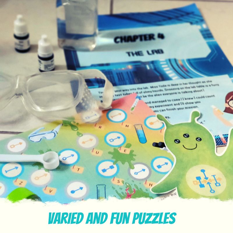 Escape Room for Kids at home : Great Space Escape Birthday galaxy children party game - lab puzzle