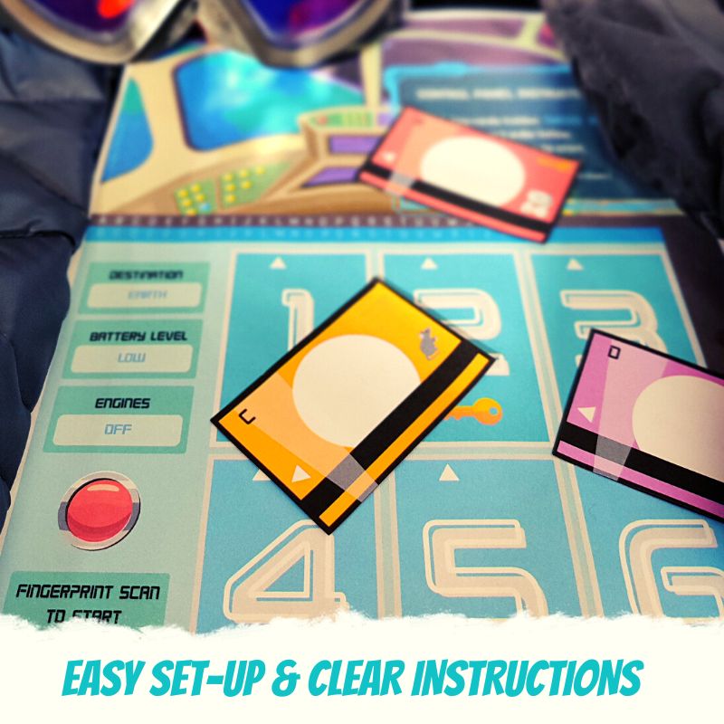 Escape Room for Kids at home : Great Space Escape Birthday galaxy children party game - control room puzzle