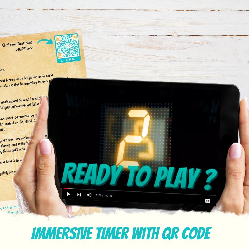 Escape Room for Kids at home : Case of Auntie's Manor is a detective mystery who-dunnit birthday activity - Timer