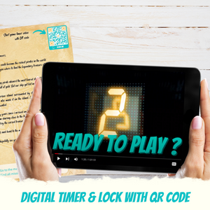 Escape Room Game kit for kids perfect for children birthday parties : Great Easter Escape. Home family easter bunny egg treasure hunt  activity - QR timer