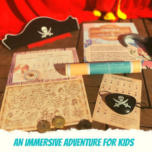 Escape Room Game kit for kids perfect for children birthday parties : Treasure of Dodo Island. Home family pirate caribbean treasure hunt activity - map puzzle